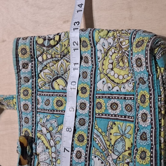 P5 Vera Bradley Peacock Tote Retired Double Handle Toggle Shoulder Bag Small - Picture 8 of 9